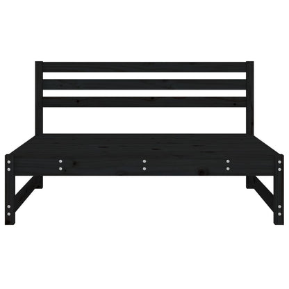 Canapés centraux de jardin 2 pcs noir 120x80 cm bois pin massif