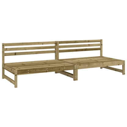 Canapés centraux de jardin 2 pcs 120x80 cm bois de pin imprégné