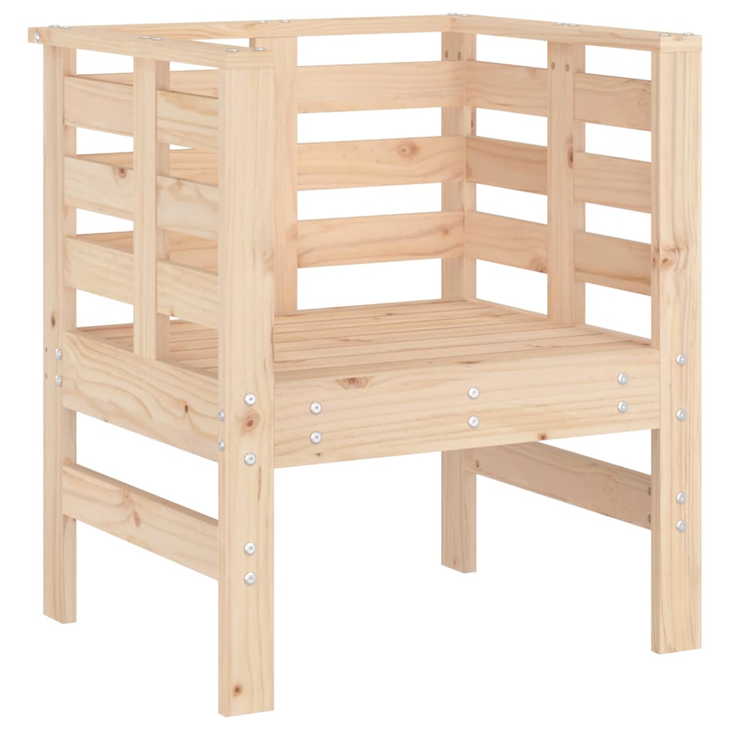 Chaises de jardin lot de 2 61,5x53x71 cm bois de pin massif