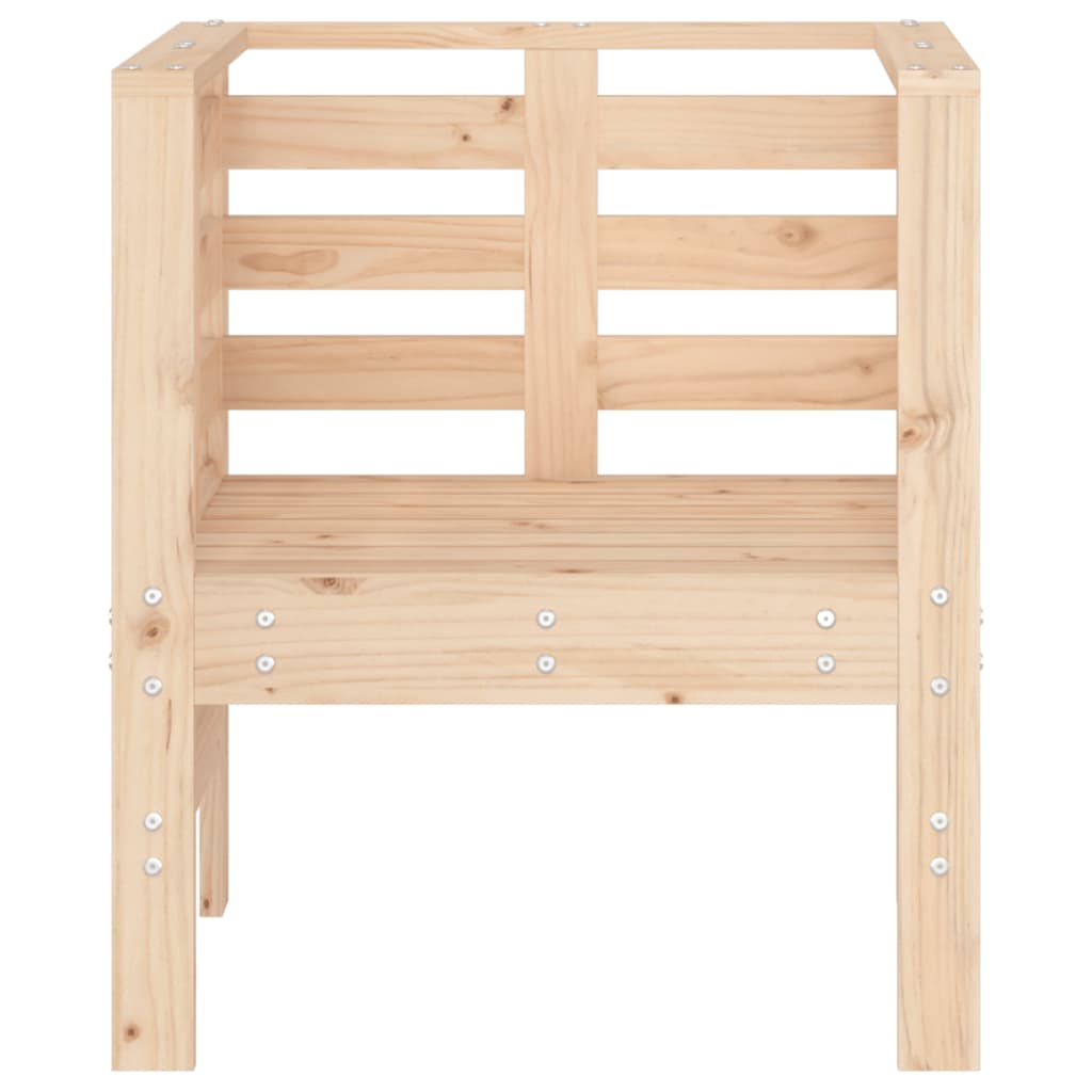 Chaises de jardin lot de 2 61,5x53x71 cm bois de pin massif