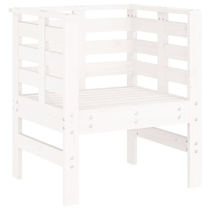 Chaises de jardin lot de 2 blanc 61,5x53x71 cm bois pin massif