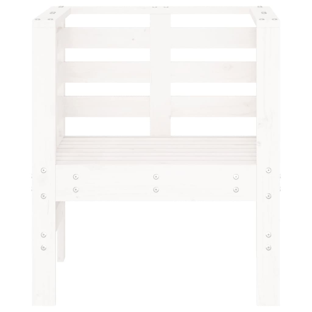 Chaises de jardin lot de 2 blanc 61,5x53x71 cm bois pin massif