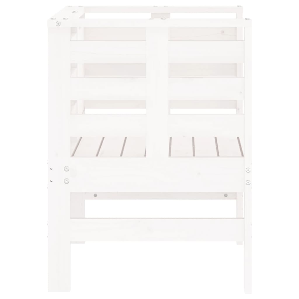 Chaises de jardin lot de 2 blanc 61,5x53x71 cm bois pin massif