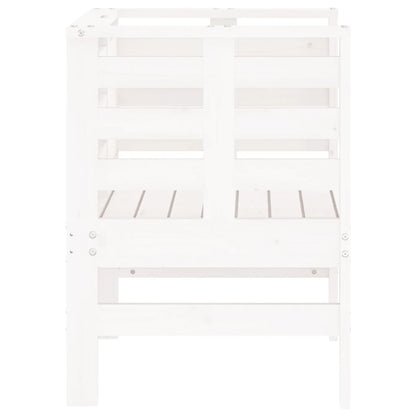 Chaises de jardin lot de 2 blanc 61,5x53x71 cm bois pin massif