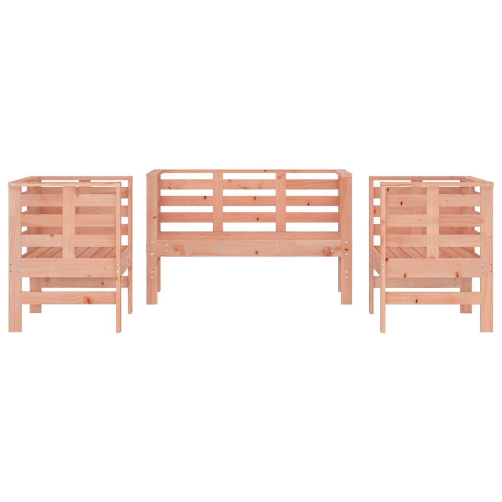 Salon de jardin 3 pcs bois massif douglas