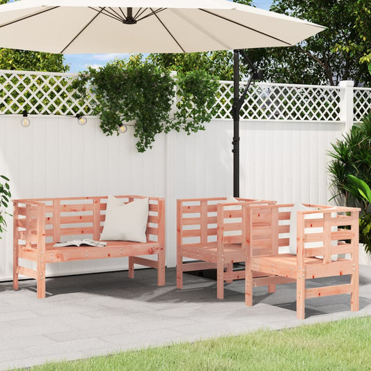 Salon de jardin 3 pcs bois massif douglas