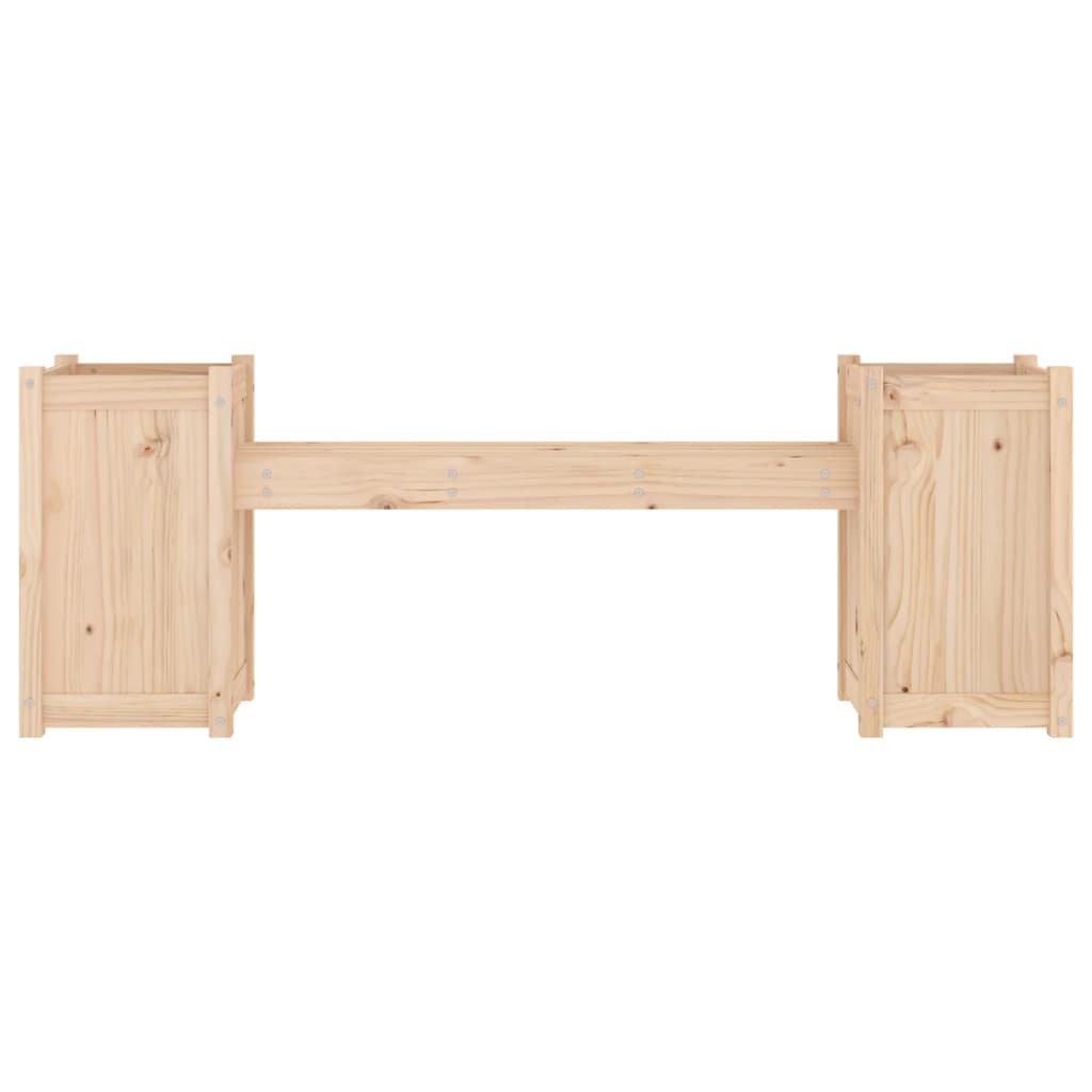 Banc avec jardinières 180x36x63 cm bois massif de pin