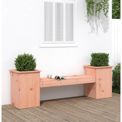 Banc avec jardinières 184,5x39,5x56,5cm bois massif de douglas