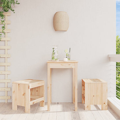 Tabourets de jardin lot de 2 40x36x45 cm bois massif de pin