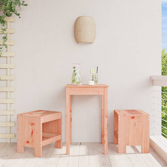 Tabourets de jardin lot de 2 40x36x45 cm bois massif Douglas