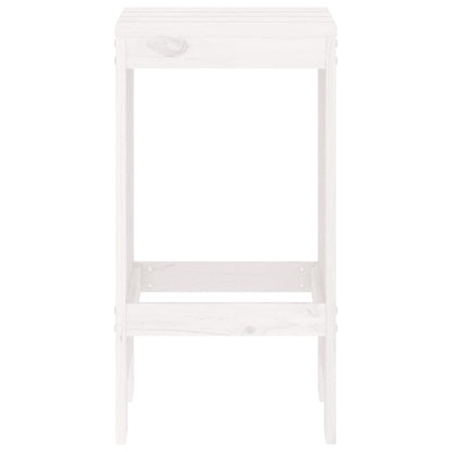 Tabourets de bar lot de 2 blanc 40x36x75 cm bois massif de pin