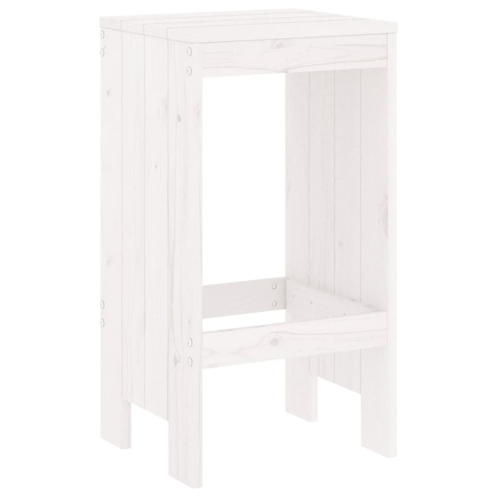 Tabourets de bar lot de 2 blanc 40x36x75 cm bois massif de pin