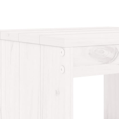 Tabourets de bar lot de 2 blanc 40x36x75 cm bois massif de pin