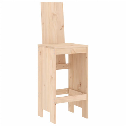 Tabourets de bar lot de 2 40x42x120 cm bois massif de pin