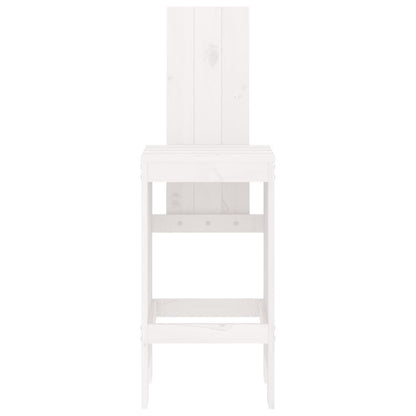 Tabourets de bar lot de 2 blanc 40x42x120 cm bois massif de pin