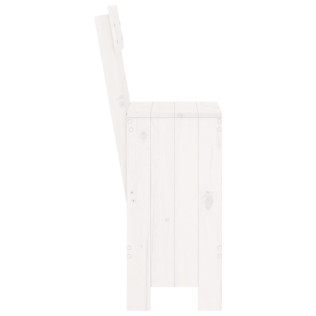 Tabourets de bar lot de 2 blanc 40x48,5x115,5cm bois massif pin