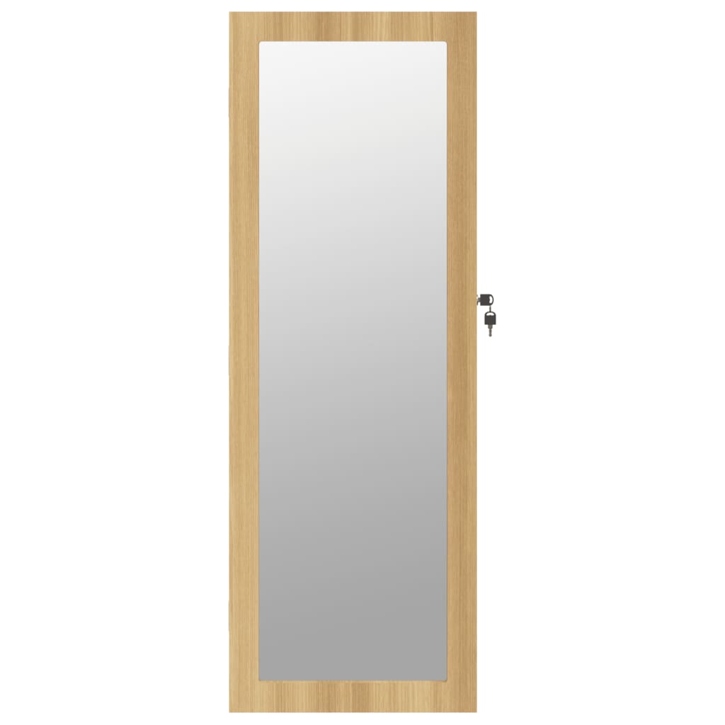 Armoire à bijoux avec miroir murale 37,5x10x106 cm