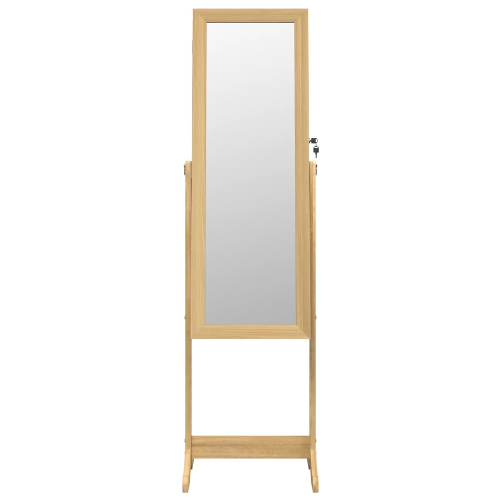 Armoire à bijoux miroir avec lumières LED sur pied