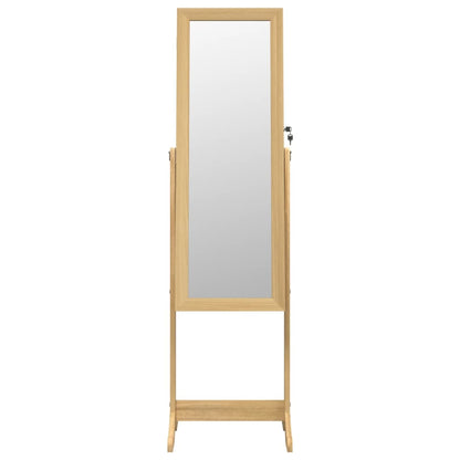 Armoire à bijoux miroir avec lumières LED sur pied