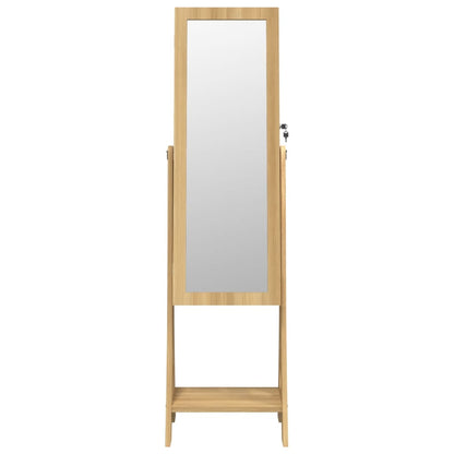 Armoire à bijoux miroir avec lumières LED sur pied