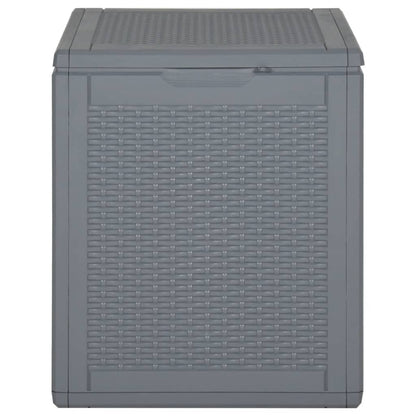 Boîte de rangement de jardin gris PP rotin 90 L