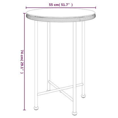 Ensemble à manger de jardin 3 pcs Résine tressée