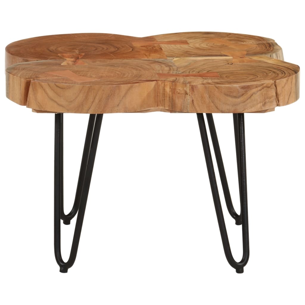 Table basse 36 cm 4 troncs bois d'acacia massif