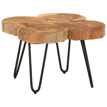 Table basse 36 cm 4 troncs bois d'acacia massif