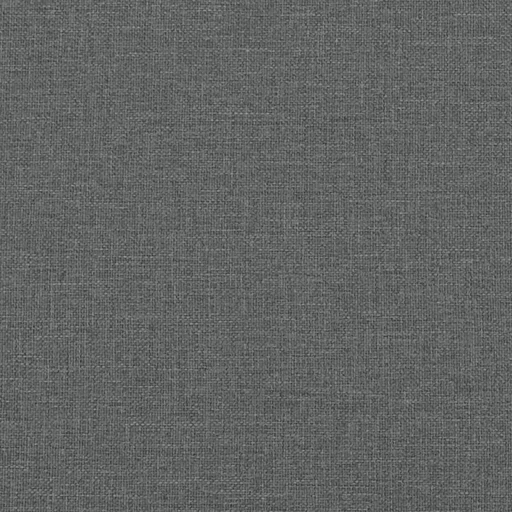 Canapé-lit en forme de L gris foncé 260x140x70 cm tissu