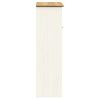 Dessus de commode VIGO blanc 78x30x100 cm bois massif de pin