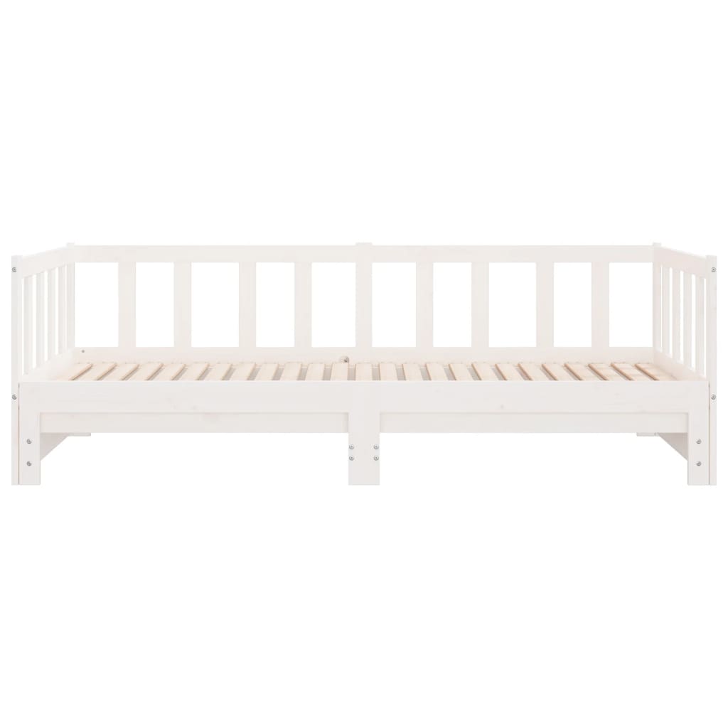 Lit coulissant sans matelas blanc 2x(90x200) cm