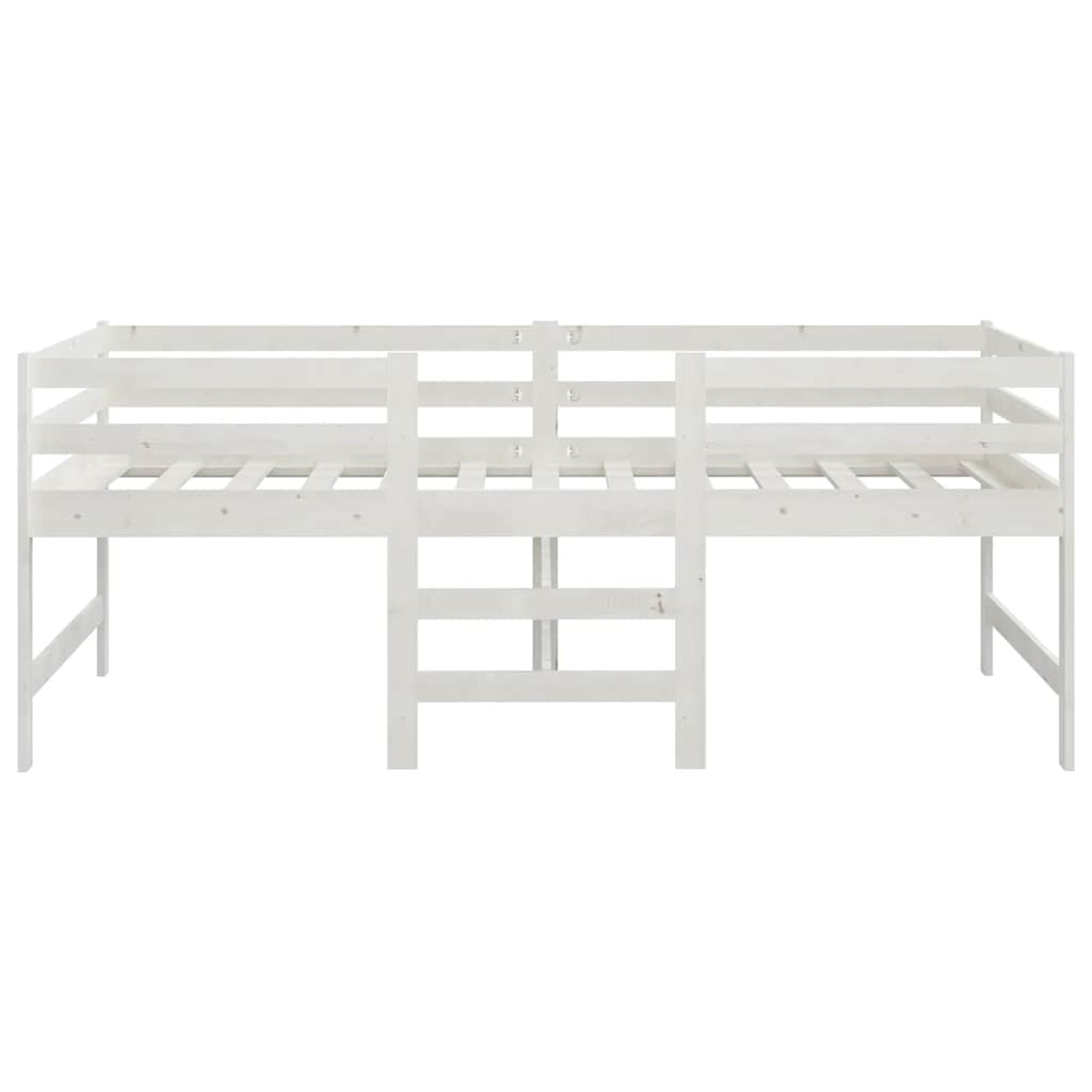 Cadre de lit sans matelas blanc 90x200 cm bois de pin massif