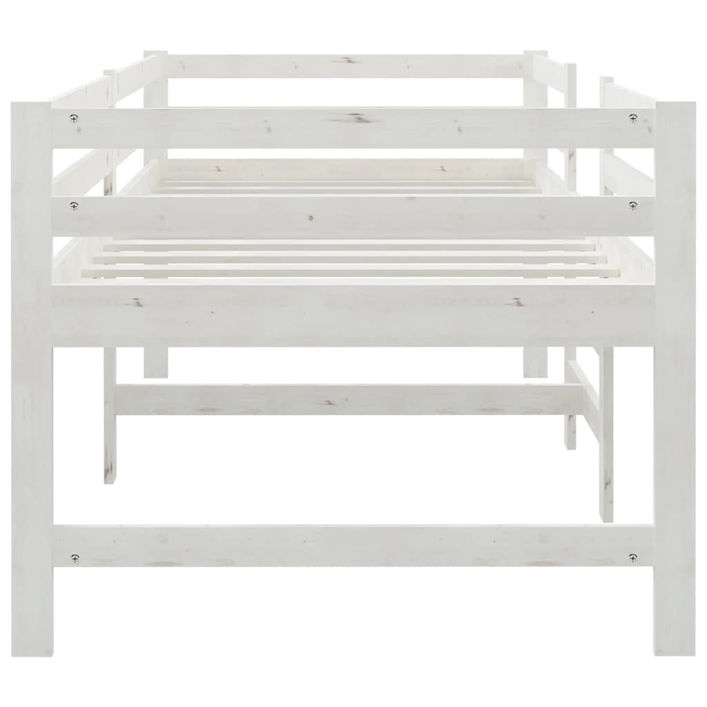 Cadre de lit sans matelas blanc 90x200 cm bois de pin massif