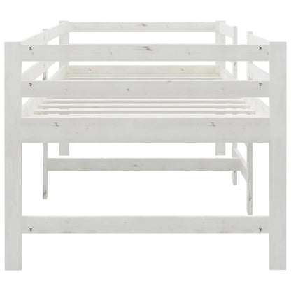 Cadre de lit sans matelas blanc 90x200 cm bois de pin massif