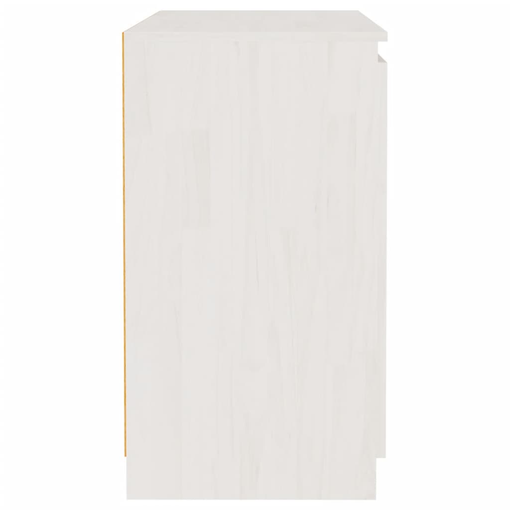 Armoire latérale blanc 60x36x65 cm bois de pin massif