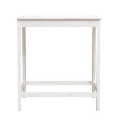 Table de bar blanc 100x50x110 cm bois massif de pin