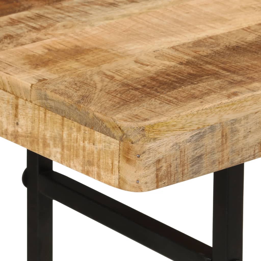 Table console 112x36x76 cm bois massif de manguier et fer