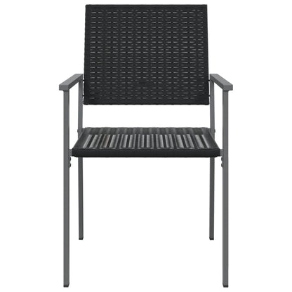 Chaises de jardin lot de 4 noir 54x62,5x89 cm résine tressée