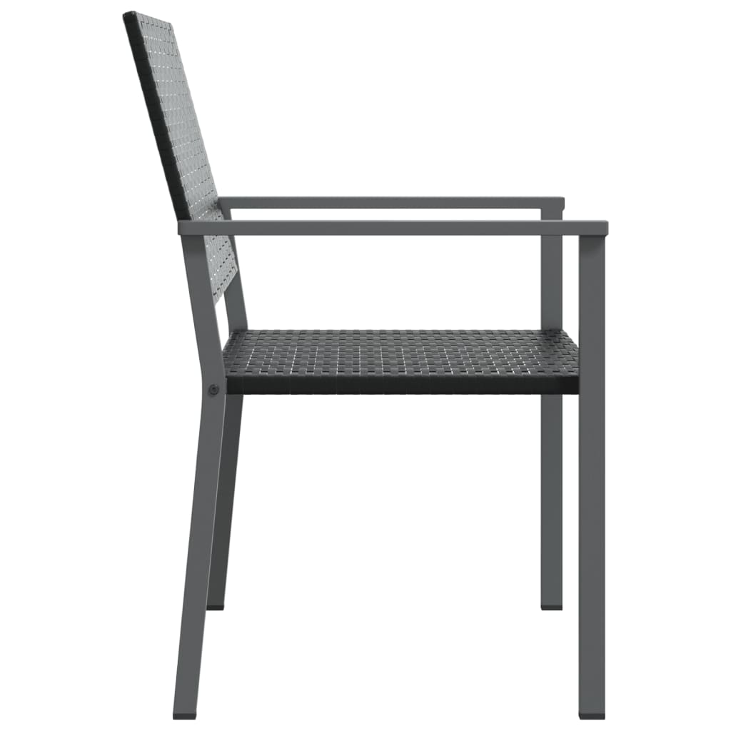 Chaises de jardin lot de 6 noir 54x62,5x89 cm résine tressée