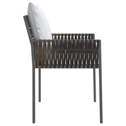 Chaises de jardin et coussins lot de 6 marron 54x61x83 cm rotin