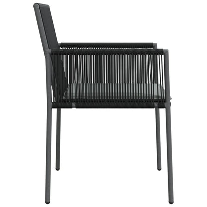 Chaises de jardin et coussins lot de 6 noir 54x60,5x83,5 cm