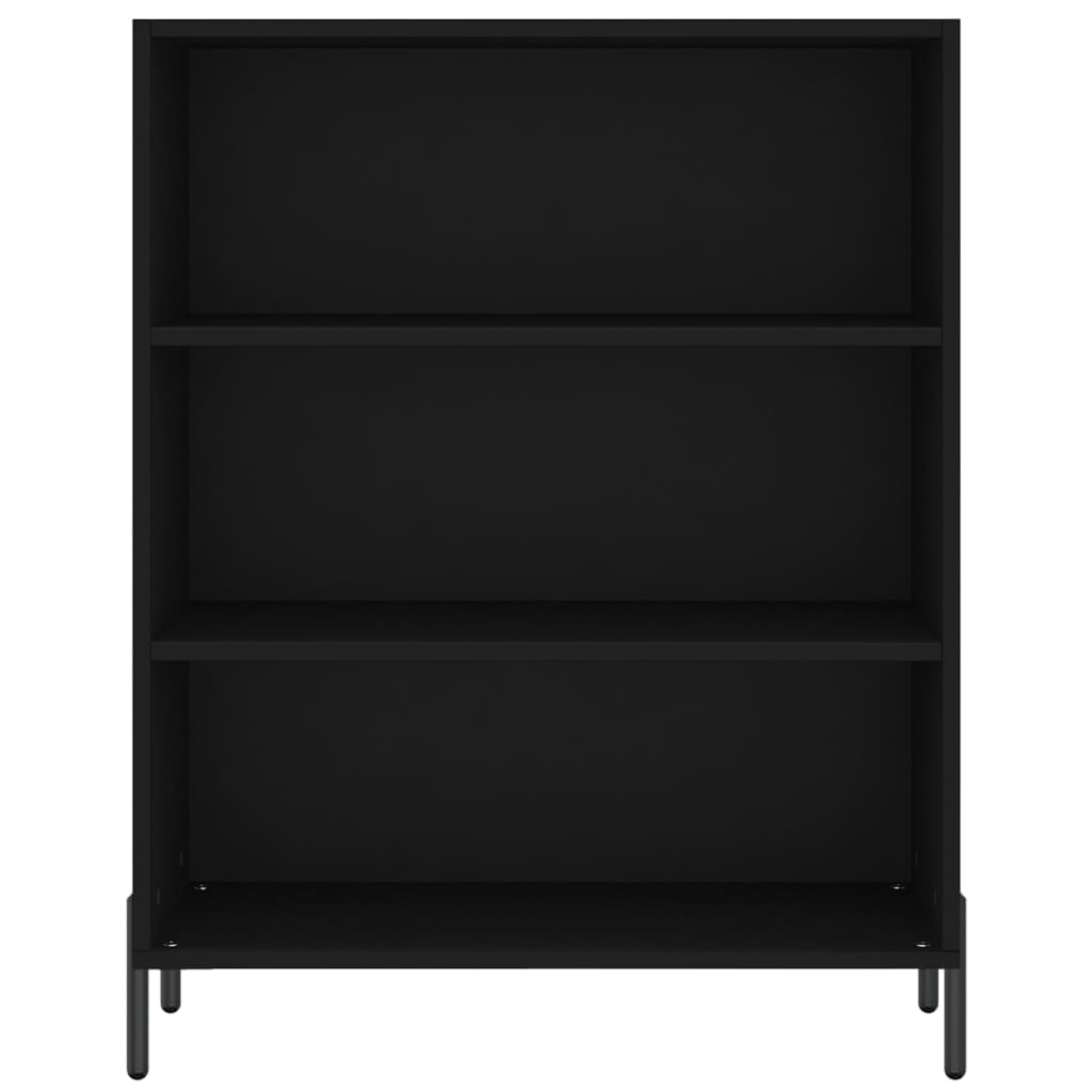 Armoire à étagères noir 69,5x32,5x90 cm bois d'ingénierie