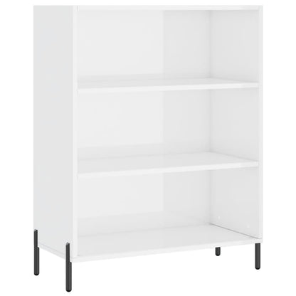 Armoire à étagères blanc brillant 69,5x32,5x90 cm