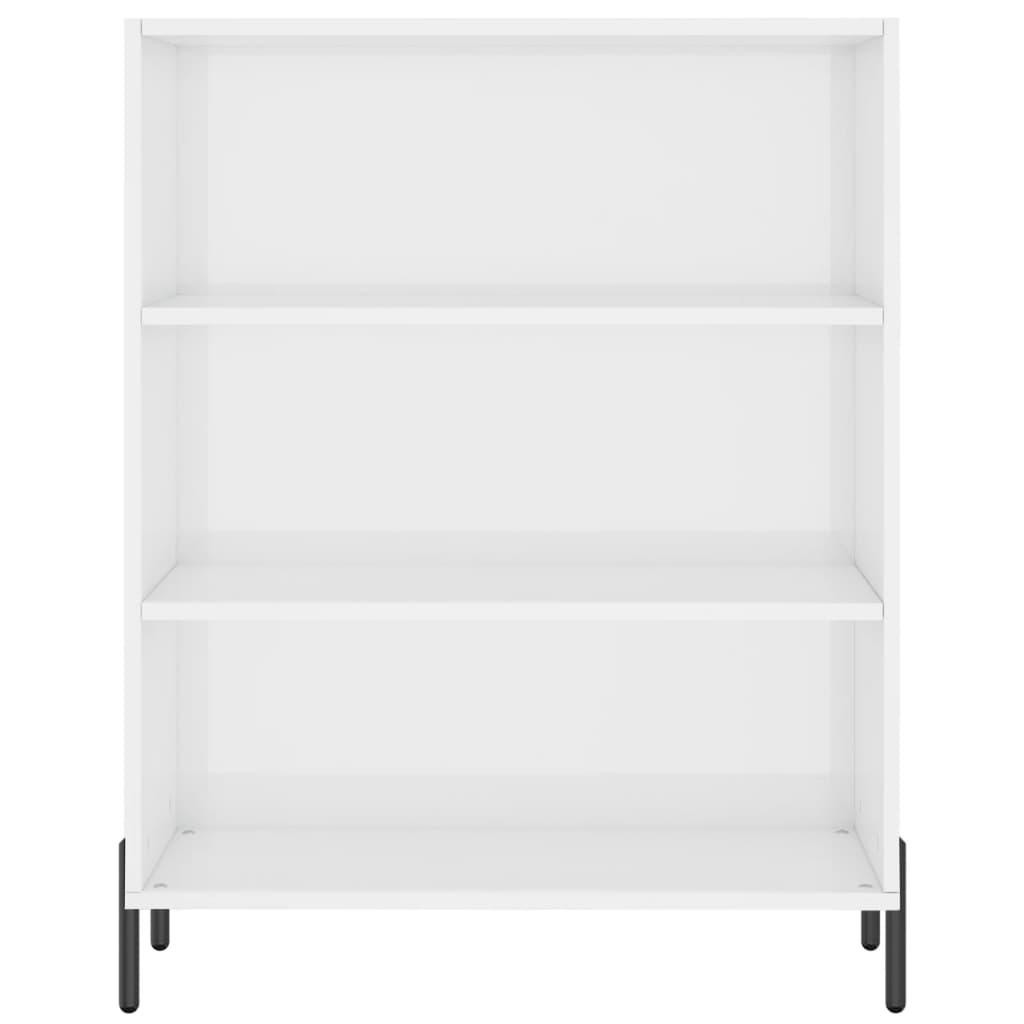 Armoire à étagères blanc brillant 69,5x32,5x90 cm