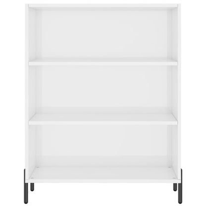 Armoire à étagères blanc brillant 69,5x32,5x90 cm