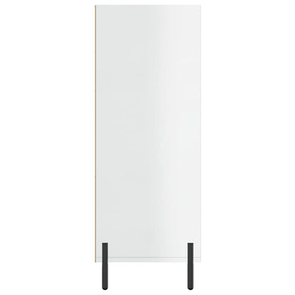 Armoire à étagères blanc brillant 69,5x32,5x90 cm