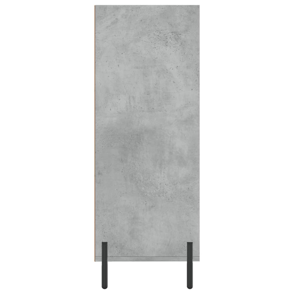 Armoire à étagères gris béton 69,5x32,5x90 cm bois d'ingénierie