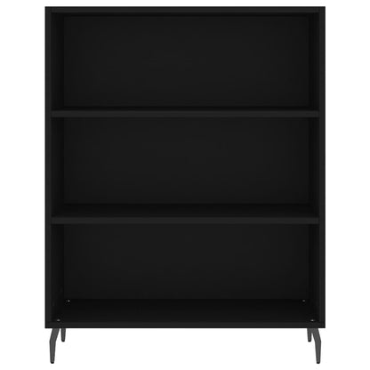 Armoire à étagères noir 69,5x32,5x90 cm bois d'ingénierie