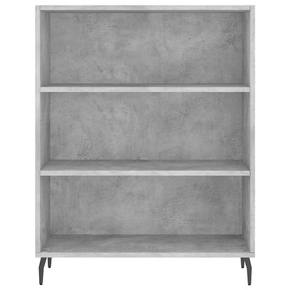 Armoire à étagères gris béton 69,5x32,5x90 cm bois d'ingénierie