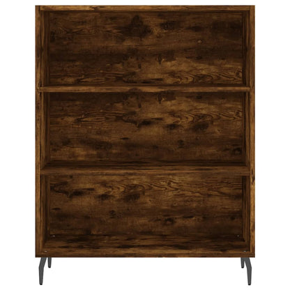 Armoire à étagères chêne fumé 69,5x32,5x90 cm bois d'ingénierie